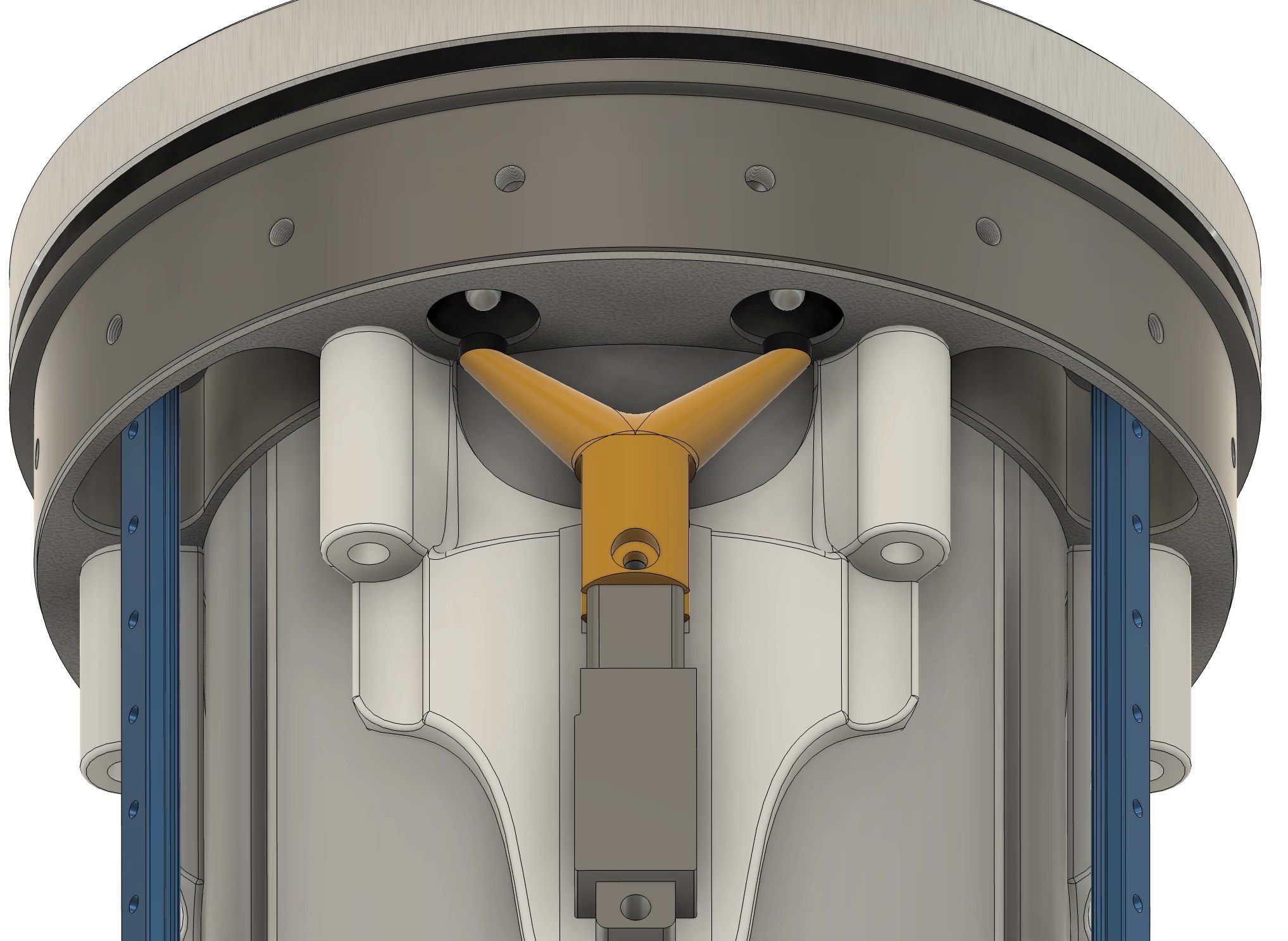 Ejection bay in Fusion 360, nose cone locked